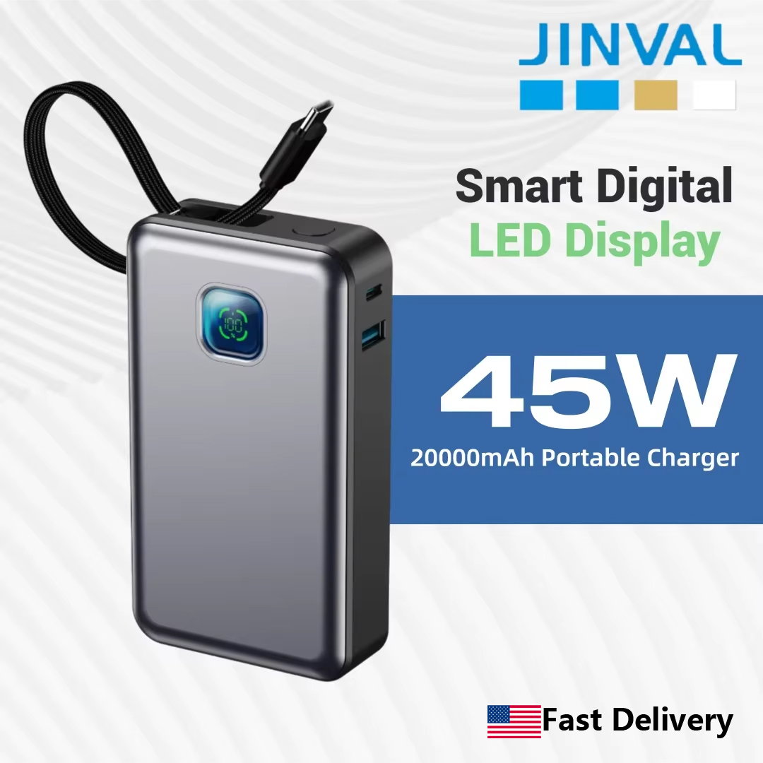 Portable Charger 20000Mah - JINVAL 20000mAh PD45W Power Bank z