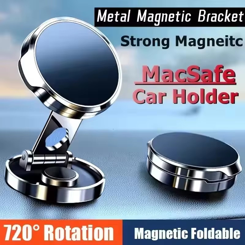 Phone Accessories Magnetic - Okrągły składany magnetyczny uchwyt samochodowy z